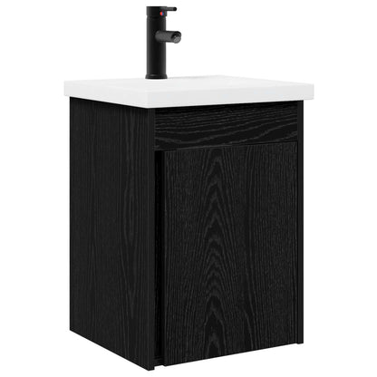 vidaXL Bathroom Vanity Unit with Tap Black Oak 42 x 40 x 74.5 cm