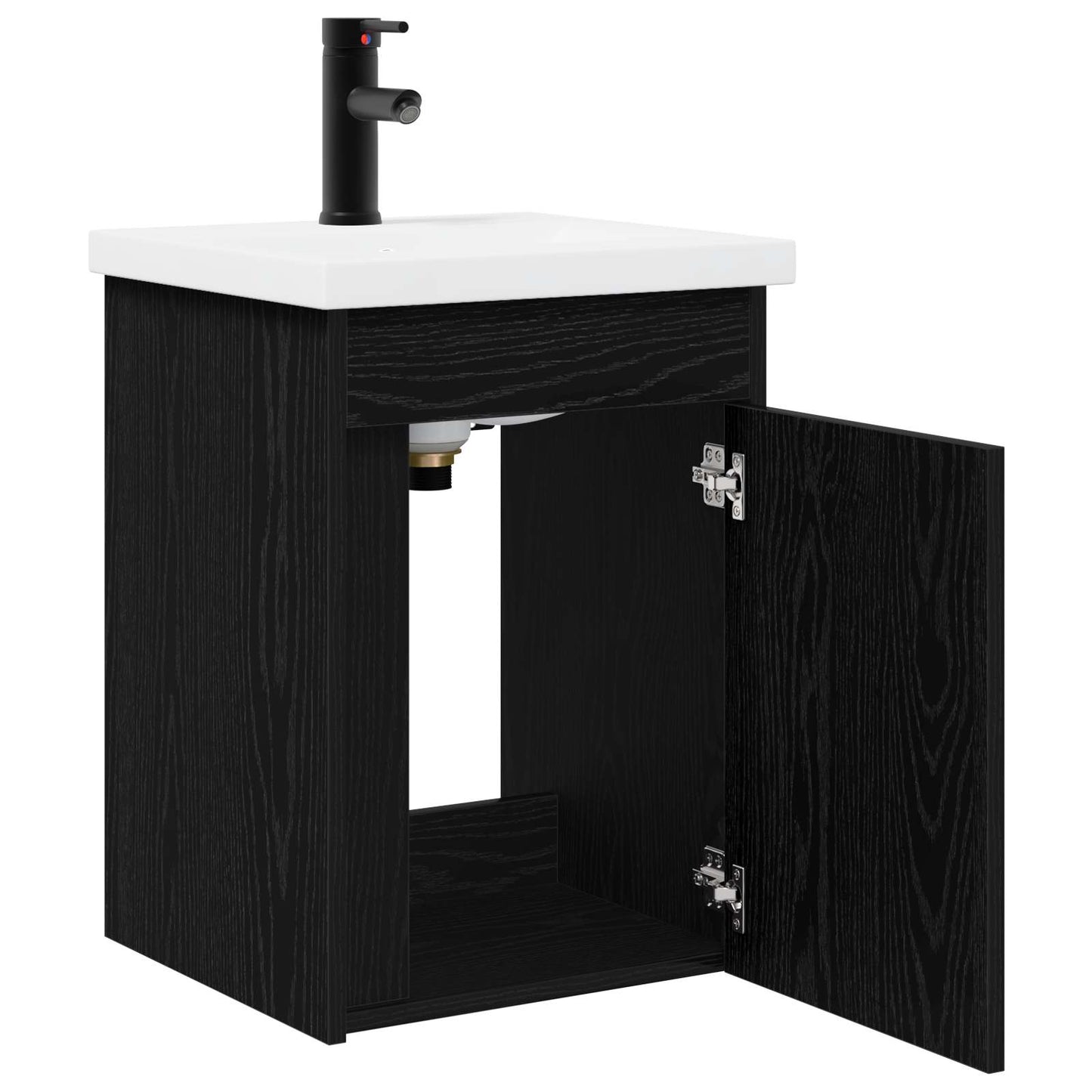 vidaXL Bathroom Vanity Unit with Tap Black Oak 42 x 40 x 74.5 cm