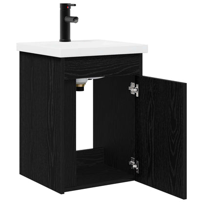vidaXL Bathroom Vanity Unit with Tap Black Oak 42 x 40 x 74.5 cm