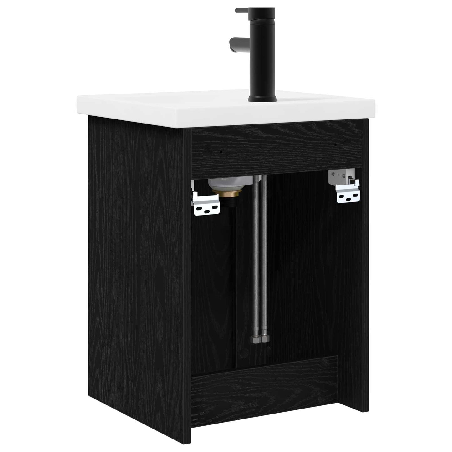 vidaXL Bathroom Vanity Unit with Tap Black Oak 42 x 40 x 74.5 cm