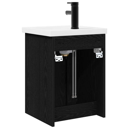 vidaXL Bathroom Vanity Unit with Tap Black Oak 42 x 40 x 74.5 cm