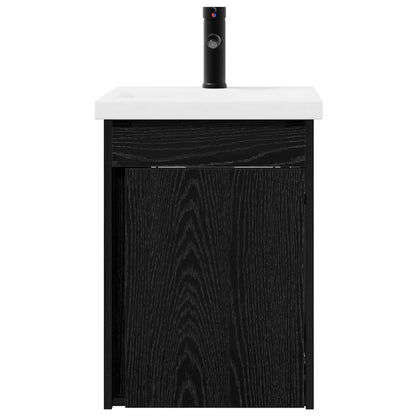 vidaXL Bathroom Vanity Unit with Tap Black Oak 42 x 40 x 74.5 cm