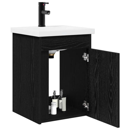vidaXL Bathroom Vanity Unit with Tap Black Oak 42 x 40 x 74.5 cm