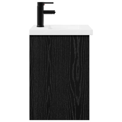 vidaXL Bathroom Vanity Unit with Tap Black Oak 42 x 40 x 74.5 cm