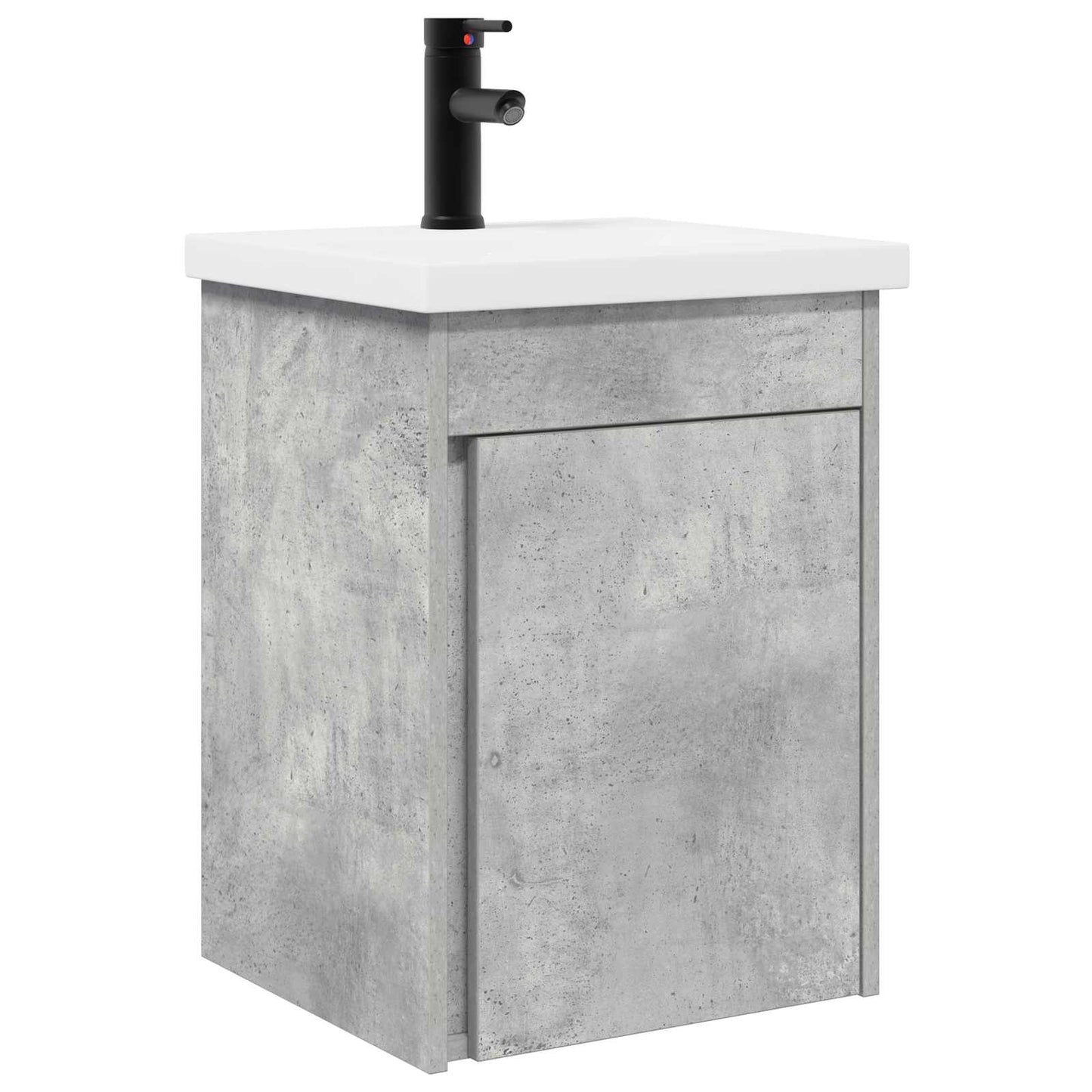 vidaXL Bathroom Vanity Unit with Tap Concrete Grey 42 x 40 x 74.5 cm