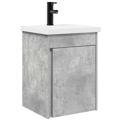 vidaXL Bathroom Vanity Unit with Tap Concrete Grey 42 x 40 x 74.5 cm