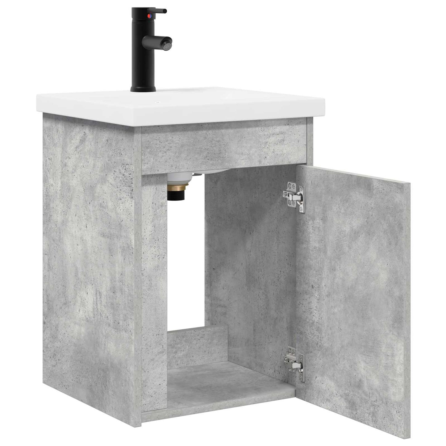 vidaXL Bathroom Vanity Unit with Tap Concrete Grey 42 x 40 x 74.5 cm