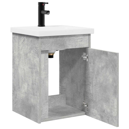 vidaXL Bathroom Vanity Unit with Tap Concrete Grey 42 x 40 x 74.5 cm