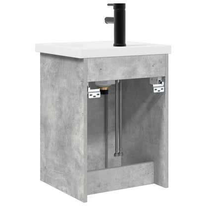 vidaXL Bathroom Vanity Unit with Tap Concrete Grey 42 x 40 x 74.5 cm