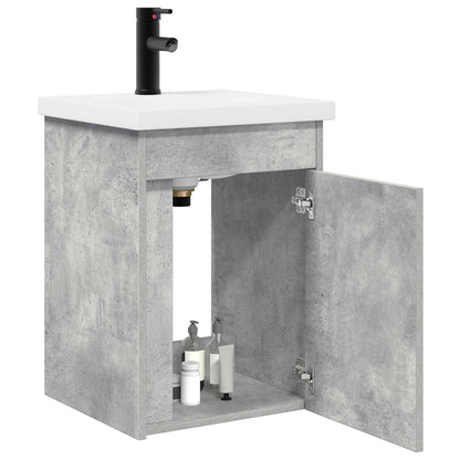 vidaXL Bathroom Vanity Unit with Tap Concrete Grey 42 x 40 x 74.5 cm