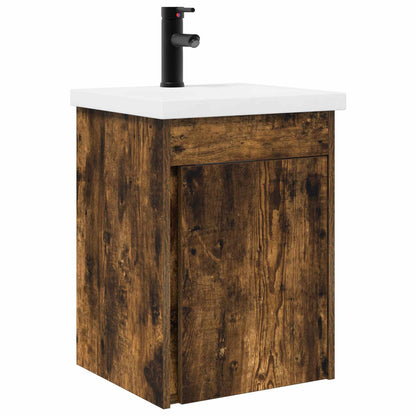 vidaXL Bathroom Vanity Unit with Tap Smoked Oak 42 x 40 x 74.5 cm