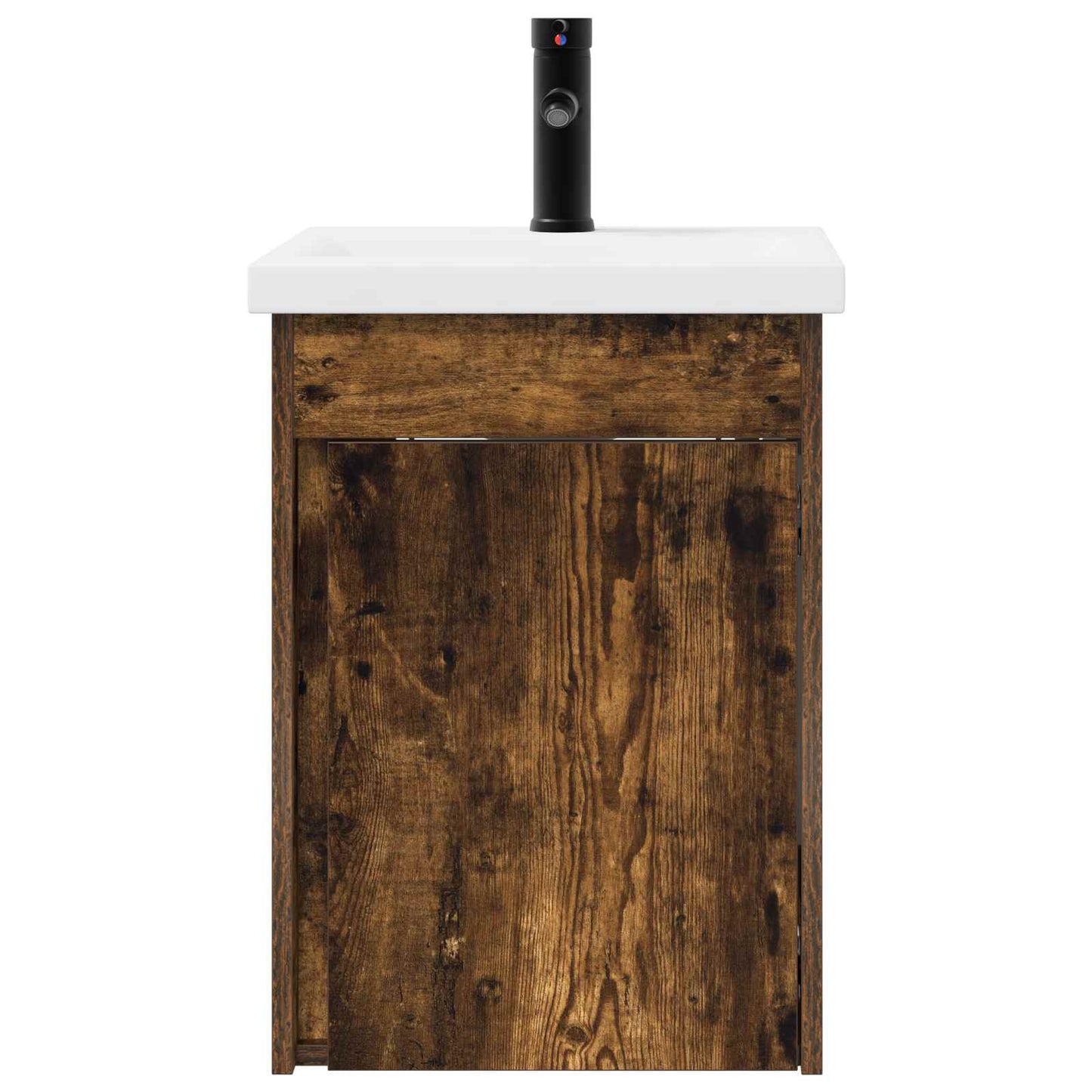 vidaXL Bathroom Vanity Unit with Tap Smoked Oak 42 x 40 x 74.5 cm