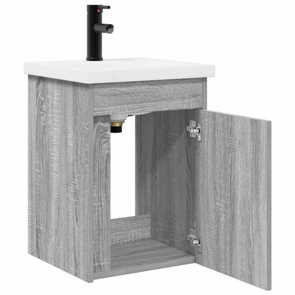 vidaXL Bathroom Vanity Unit with Tap Grey Sonoma 42 x 40 x 74.5 cm