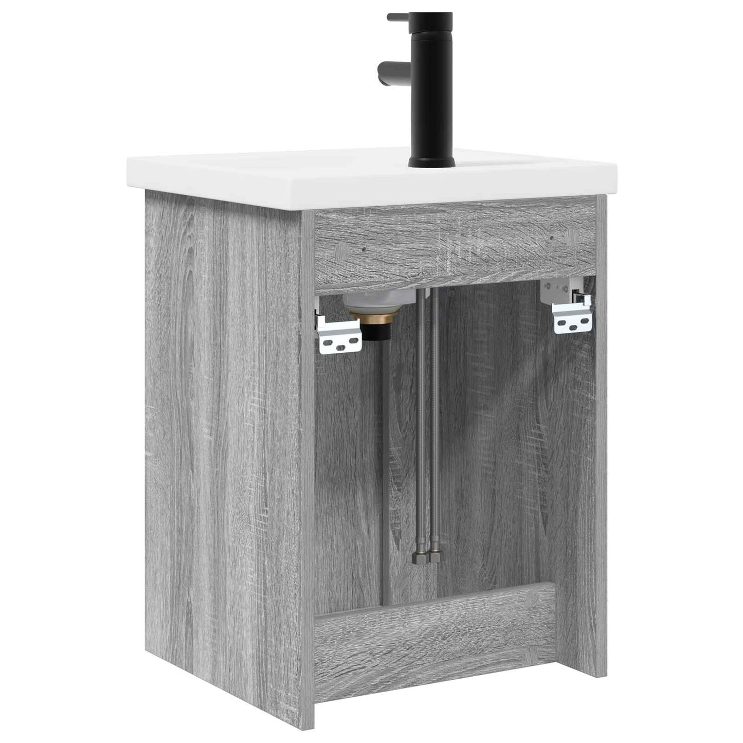 vidaXL Bathroom Vanity Unit with Tap Grey Sonoma 42 x 40 x 74.5 cm