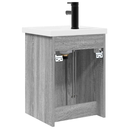 vidaXL Bathroom Vanity Unit with Tap Grey Sonoma 42 x 40 x 74.5 cm