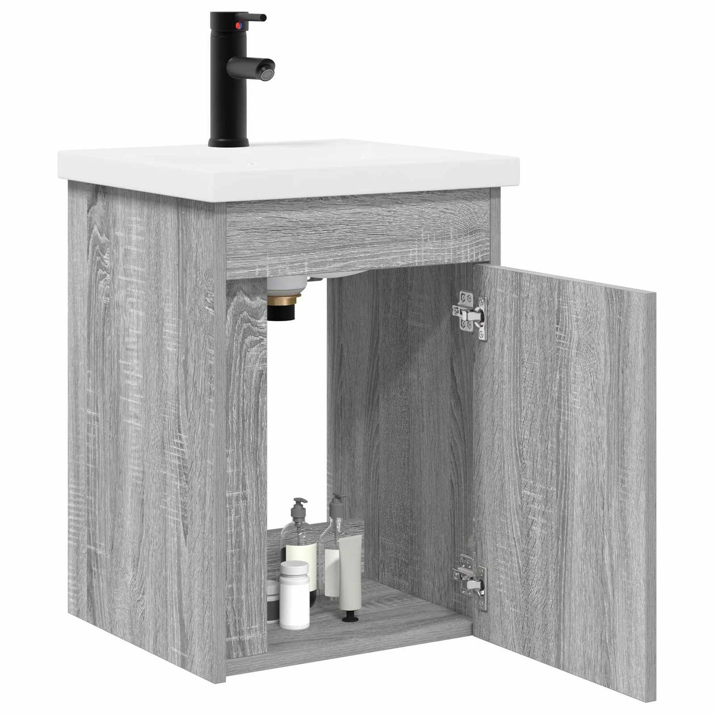 vidaXL Bathroom Vanity Unit with Tap Grey Sonoma 42 x 40 x 74.5 cm