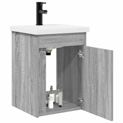 vidaXL Bathroom Vanity Unit with Tap Grey Sonoma 42 x 40 x 74.5 cm
