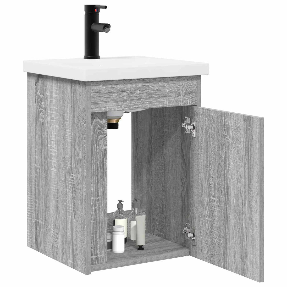 vidaXL Bathroom Vanity Unit with Tap Grey Sonoma 42 x 40 x 74.5 cm