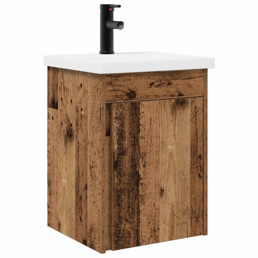 vidaXL Bathroom Vanity Unit with Tap Old Wood 42 x 40 x 74.5 cm