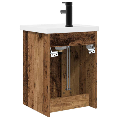 vidaXL Bathroom Vanity Unit with Tap Old Wood 42 x 40 x 74.5 cm