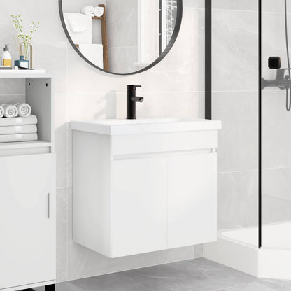 vidaXL Bathroom Vanity Unit with Tap White 61 x 40 x 74.5 cm