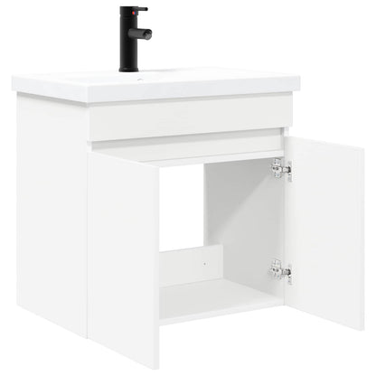 vidaXL Bathroom Vanity Unit with Tap White 61 x 40 x 74.5 cm