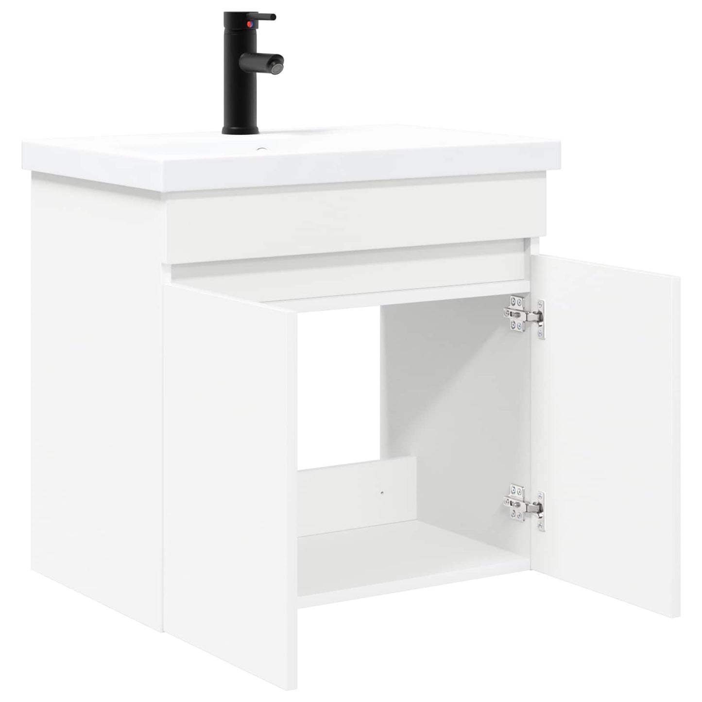 vidaXL Bathroom Vanity Unit with Tap White 61 x 40 x 74.5 cm
