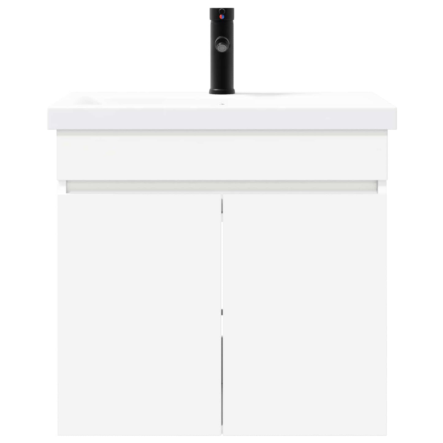 vidaXL Bathroom Vanity Unit with Tap White 61 x 40 x 74.5 cm
