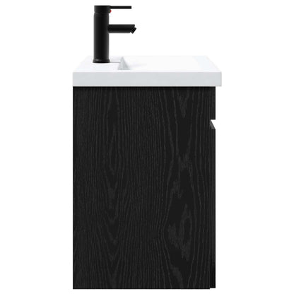 vidaXL Bathroom Vanity Unit with Tap Black Oak 61 x 40 x 74.5 cm