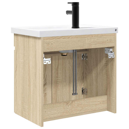 vidaXL Bathroom Vanity Unit with Tap Sonoma Oak 61 x 40 x 74.5 cm