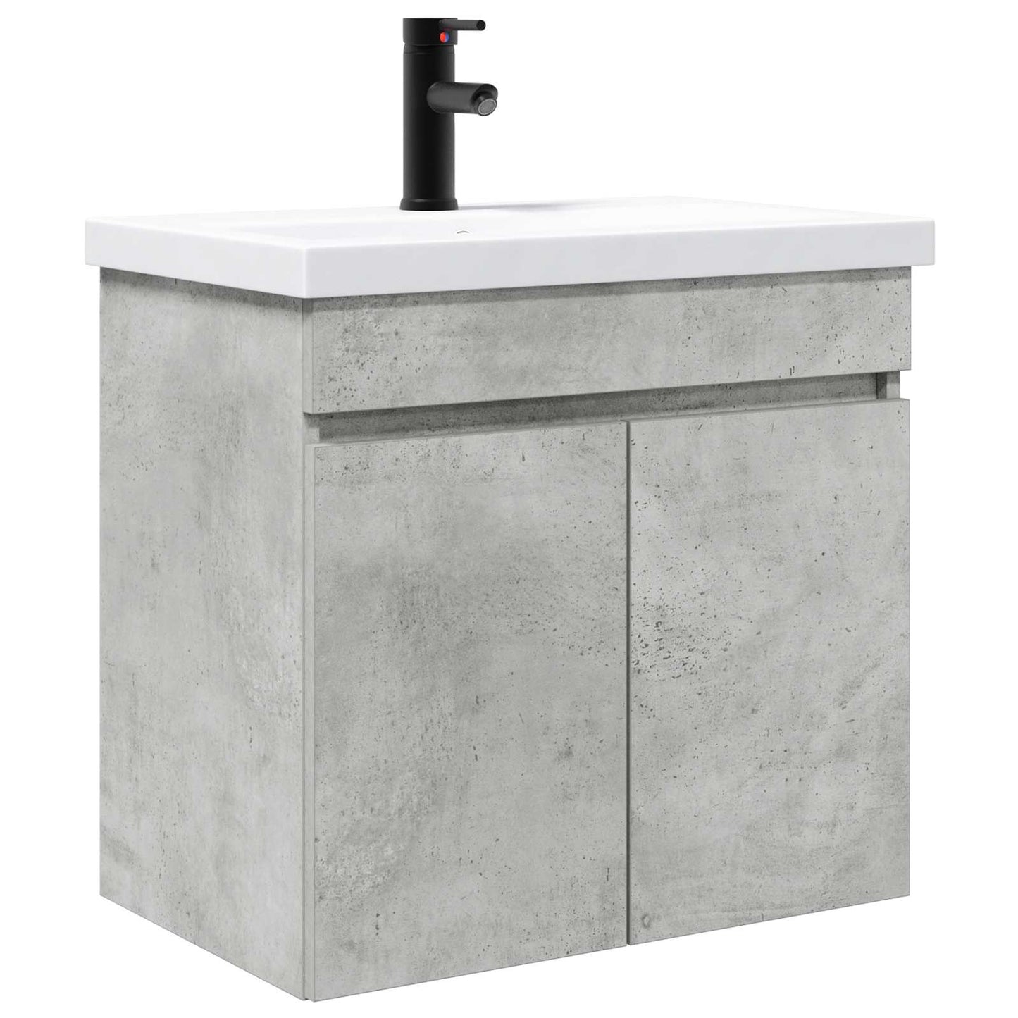 vidaXL Bathroom Vanity Unit with Tap Concrete Grey 61 x 40 x 74.5 cm
