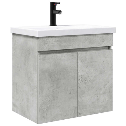vidaXL Bathroom Vanity Unit with Tap Concrete Grey 61 x 40 x 74.5 cm