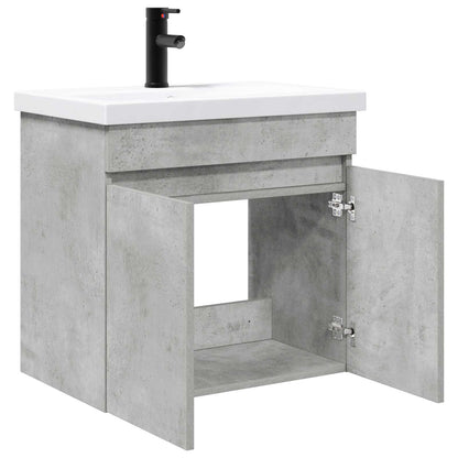 vidaXL Bathroom Vanity Unit with Tap Concrete Grey 61 x 40 x 74.5 cm