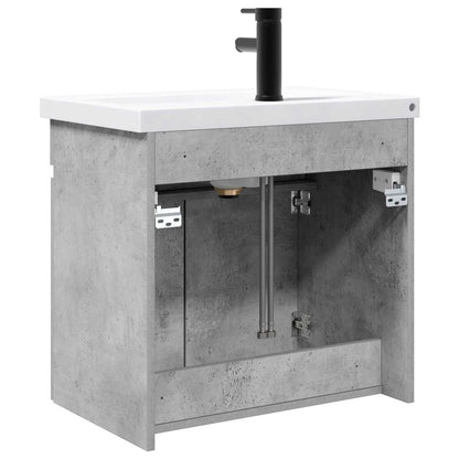 vidaXL Bathroom Vanity Unit with Tap Concrete Grey 61 x 40 x 74.5 cm