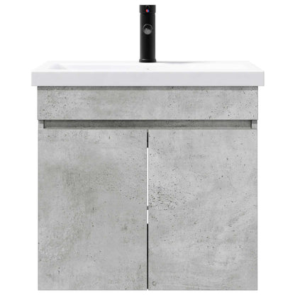 vidaXL Bathroom Vanity Unit with Tap Concrete Grey 61 x 40 x 74.5 cm