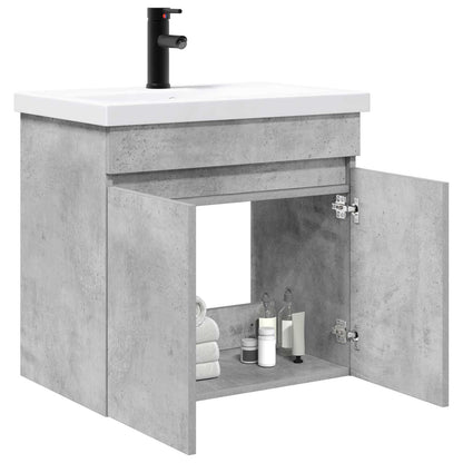 vidaXL Bathroom Vanity Unit with Tap Concrete Grey 61 x 40 x 74.5 cm
