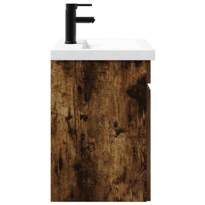 vidaXL Bathroom Vanity Unit with Tap Smoked Oak 61 x 40 x 74.5 cm