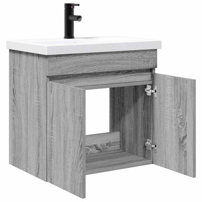 vidaXL Bathroom Vanity Unit with Tap Grey Sonoma 61 x 40 x 74.5 cm