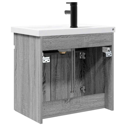 vidaXL Bathroom Vanity Unit with Tap Grey Sonoma 61 x 40 x 74.5 cm