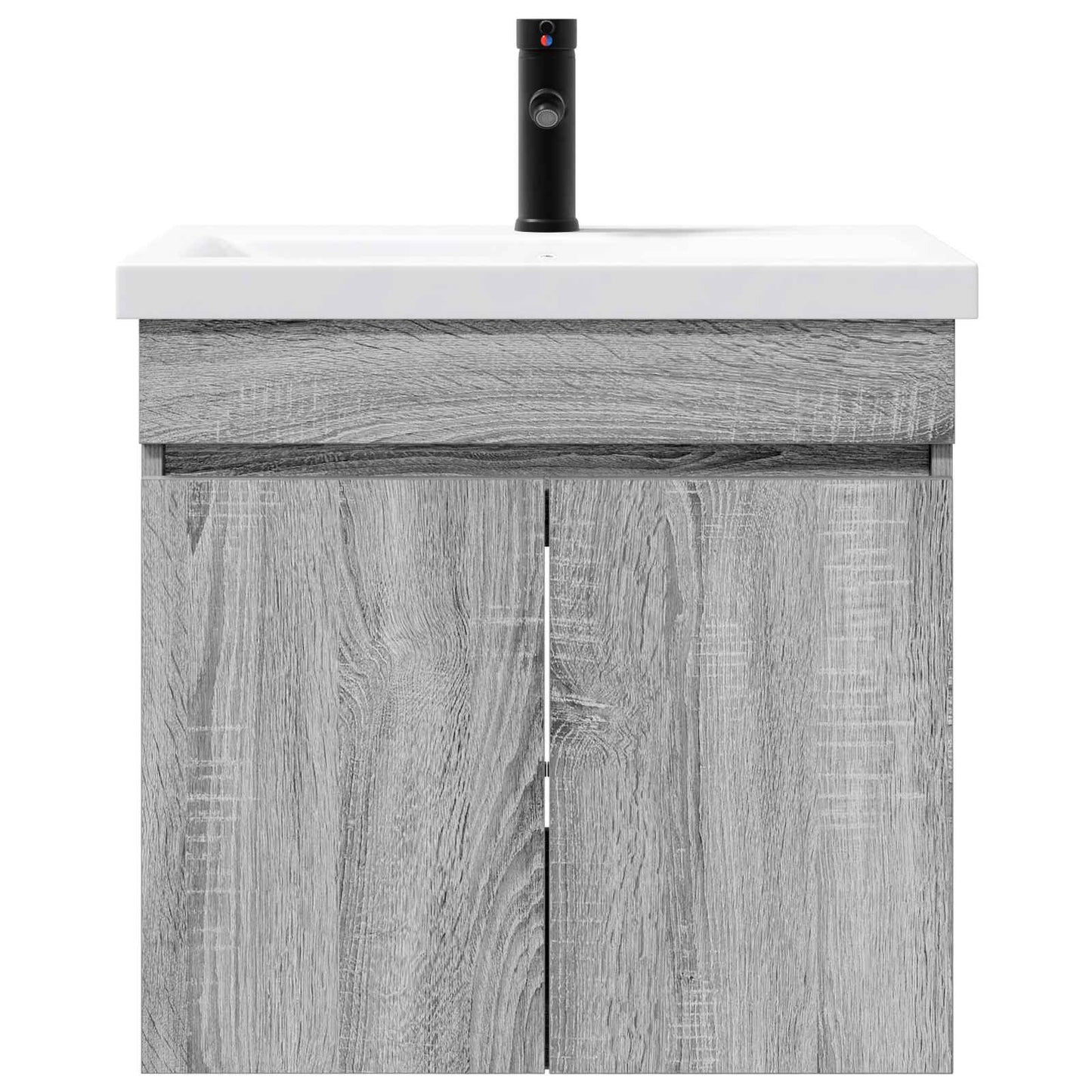 vidaXL Bathroom Vanity Unit with Tap Grey Sonoma 61 x 40 x 74.5 cm