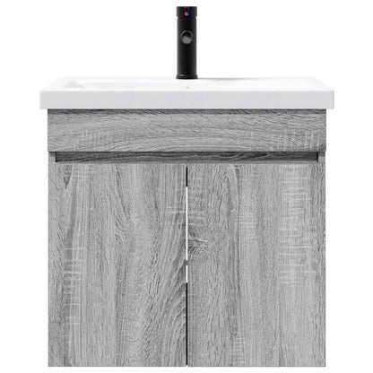 vidaXL Bathroom Vanity Unit with Tap Grey Sonoma 61 x 40 x 74.5 cm