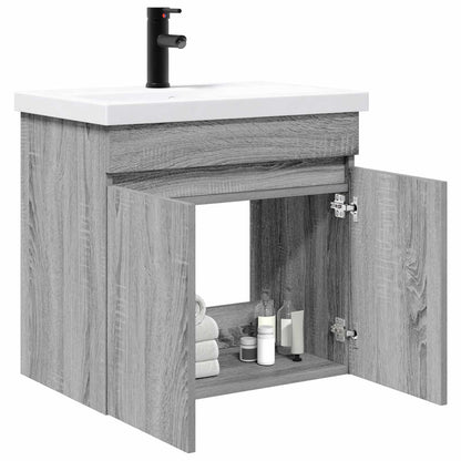 vidaXL Bathroom Vanity Unit with Tap Grey Sonoma 61 x 40 x 74.5 cm