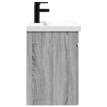 vidaXL Bathroom Vanity Unit with Tap Grey Sonoma 61 x 40 x 74.5 cm