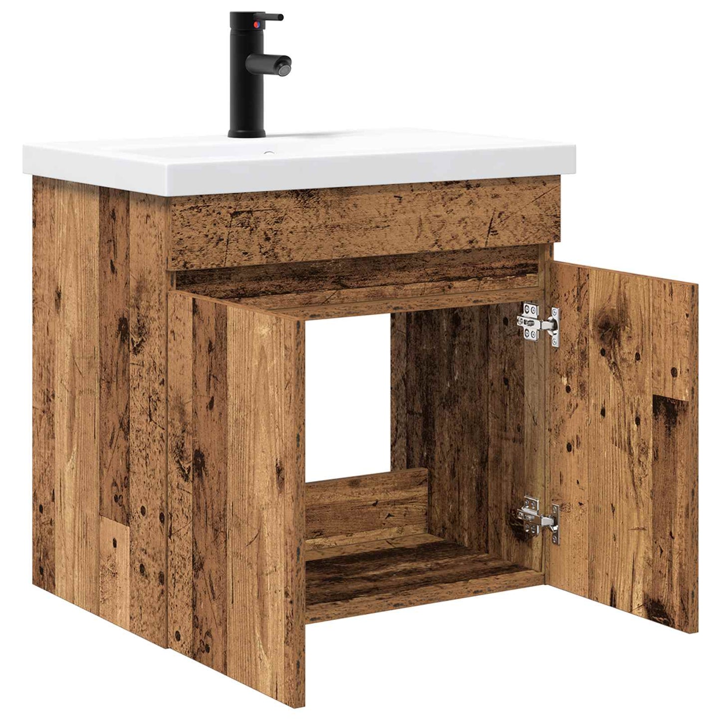 vidaXL Bathroom Vanity Unit with Tap Old Wood 61 x 40 x 74.5 cm