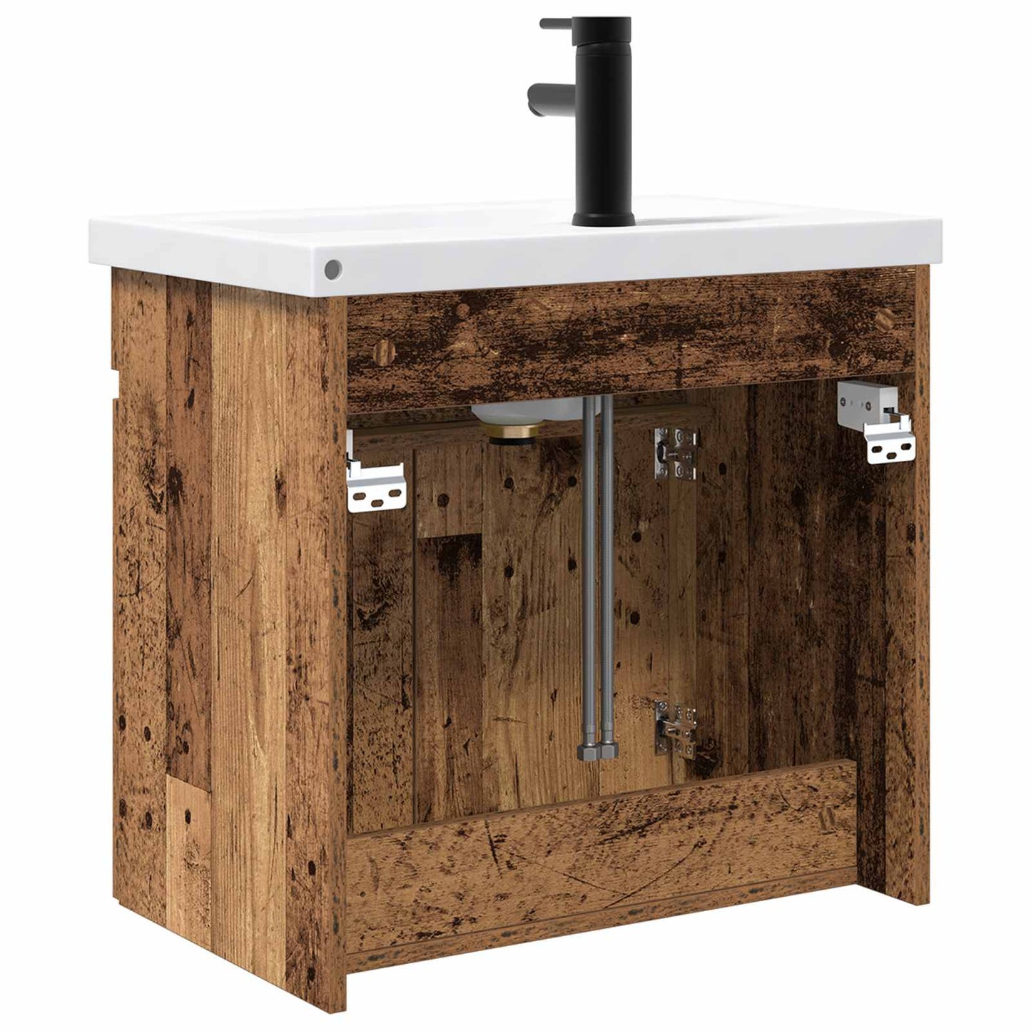 vidaXL Bathroom Vanity Unit with Tap Old Wood 61 x 40 x 74.5 cm