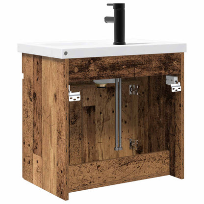 vidaXL Bathroom Vanity Unit with Tap Old Wood 61 x 40 x 74.5 cm