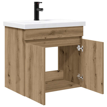 vidaXL Bathroom Vanity Unit with Tap Artisan Oak 61 x 40 x 74.5 cm