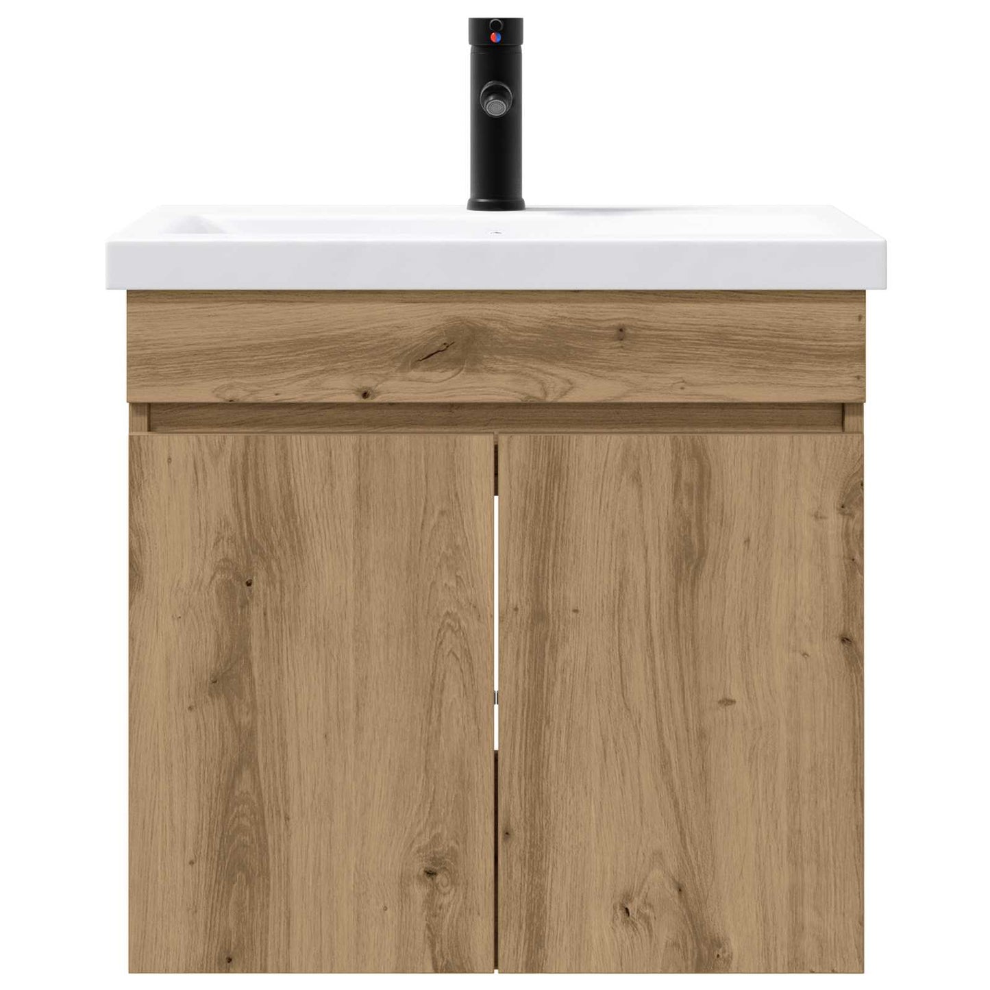 vidaXL Bathroom Vanity Unit with Tap Artisan Oak 61 x 40 x 74.5 cm
