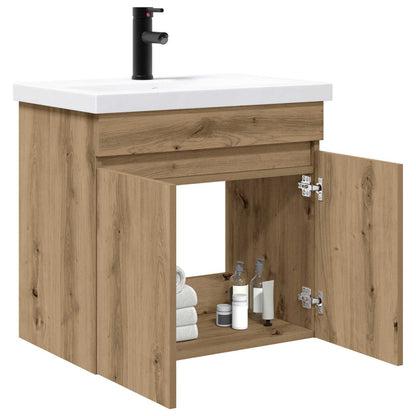 vidaXL Bathroom Vanity Unit with Tap Artisan Oak 61 x 40 x 74.5 cm