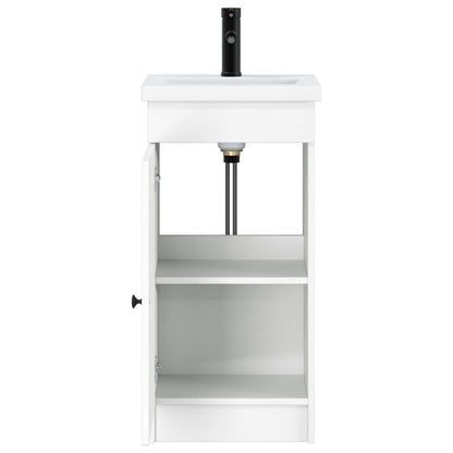 vidaXL Bathroom Vanity with Sink White 42 x 40 x 84.5 cm